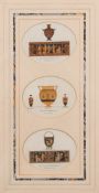 MOSES, Henry : a pair of hand coloured Greek Antiquities - two mounted prints. 1811.