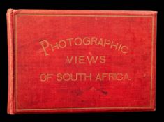 SOUTH AFRICA PHOTOGRAPHS: Photograph album, gilt blocked on the upper cover,