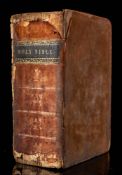 BIBLES : The Holy Bible, lacking all after Psalms CV111, loose pages several defective,