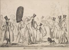 CARICATURE PRINTS : 3 uncoloured prints in the 
