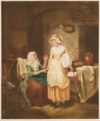 WHEATLEY, Francis : portfolio containing eight reproduction coloured mezzotints by H.
