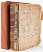 JOSEPHUS, Flavius - The Works : 2 vols, copper engraved plates and maps, old boards one lacking,
