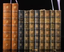 BINDINGS : Ruskin, John, Modern Painters, 2 vols, attractive half morocco slightly sunned on spines,