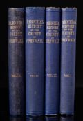 POLSUE, Joseph - A Complete Parochial History of the County of Cornwall : 4 vols, 7 plates inc.