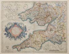 MERCATOR, Gerard - [West Country and Wales] hand coloured map, size : 465 x 370 mm, f&g, n.d.