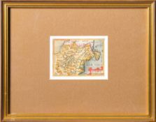 ORTELIUS, Abraham : Thirteen miniature maps with full hand colouring (probably early) 105 x 75 mm,