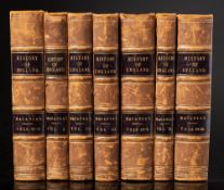 TAUCHNITZ EDITION - History of England : 10 volumes in 7, half calf rubbed, 8vo,