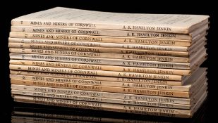 JENKIN, A.K. Hamilton - Mines and Miners of Cornwall : Volume One - Sixteen, a complete set, org.
