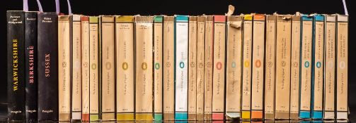 PEVSNER GUIDES : Sussex (1965), Berkshire (1966), Warwickshire (1966), hardbacks, firsts in d/w.