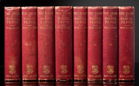 PEPYS, Samuel - The Diary : edited by Henry B. Wheatley : 8 vol. set.