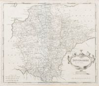 MORDEN, Robert - Devonshire : uncoloured map, lightly foxed,
