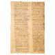 Fragment of a leaf from a Homiliary, with large coloured initials, in Latin, decorated manuscript - Image 2 of 2