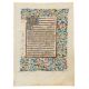 Two leaves from an opulently illuminated Book of Hours, Use of Rome, in Latin, manuscript on parc - Image 1 of 4