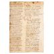 Fragment of a leaf from a Homiliary, with large coloured initials, in Latin, decorated manuscript - Image 1 of 2