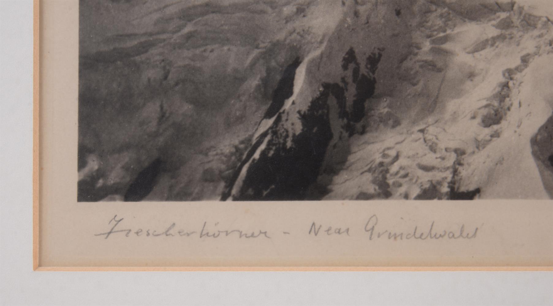 PHOTOGRAPH: FRANK SMYTHE. (British, 1900 - 1949). Fiescherhorn - Near Grindelwald. SIGNED. - Image 3 of 4