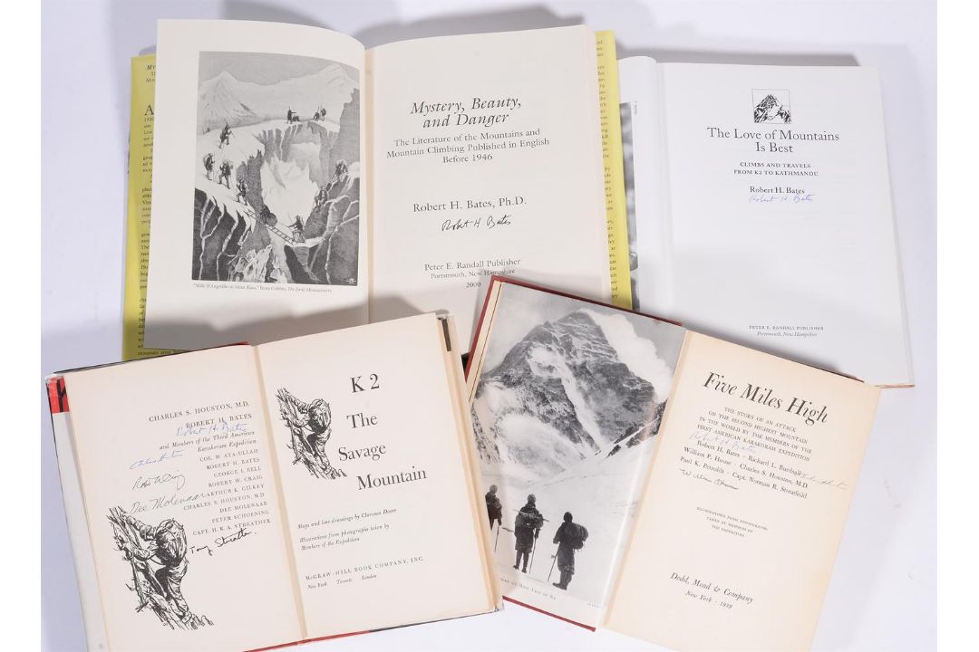 Ɵ BATES, Robert. HOUSTON, Charles, Four Works: SIGNED first editions,1939-1994. - Image 2 of 2