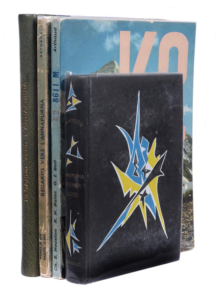Ɵ HIMALAYAS: Annapurna and K2. Four Works: SIGNED. [French text]. 1951-1954.