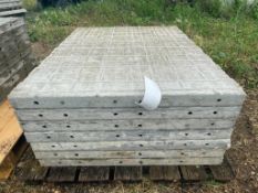 (7) 3' x 4' Wall-Ties Textured Brick Aluminum Concrete Forms 8