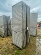 (14) 3' x 9' Wall-Ties Textured Brick Aluminum Concrete Forms 6-12 Hole Pattern. Located in Lake Cry