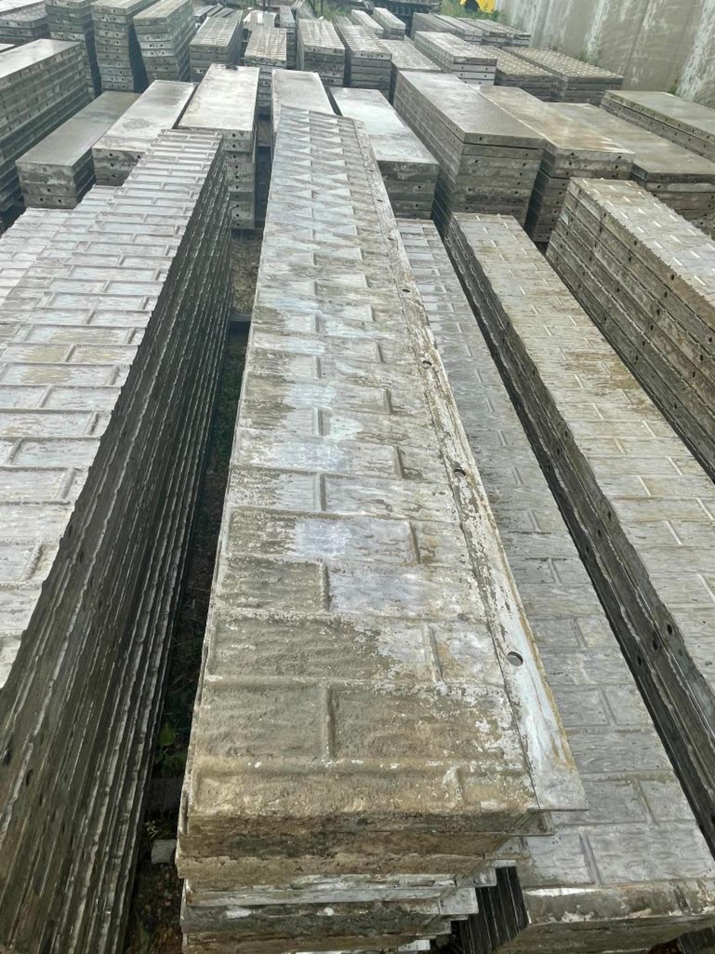 (14) 12" x 9' Corners with 9' Angles Wall-Ties Textured Brick Aluminum Concrete Forms 6-12 Hole Patt - Image 6 of 6