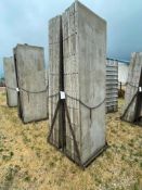 (14) 3' x 9' Wall-Ties Smooth Aluminum Concrete Forms 6-12 Hole Pattern, Basket is included. Located