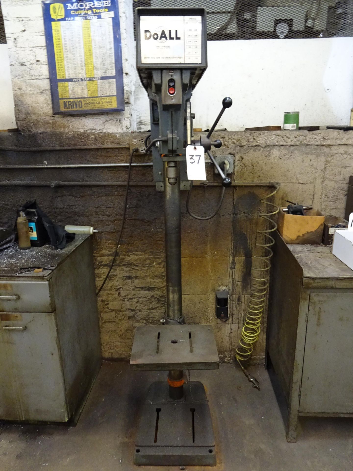 DOALL 3/4HP DRILL PRESS, S/N 504100, 250-5000 RPM