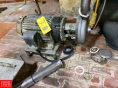 Fristam 7.5 Hp. Centrifugal Pump, Model, FT401-205 3'Inlet/Outlet, Clamp Type Rigging Fee: $75