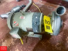 Fristam 7.5 Hp. Centrifugal Pump Model FT401-205,and S/S Clamp Type Head, 3''Inlet/Outlet Rigging