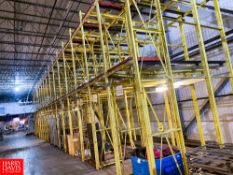 Sections Drive in Racking, 3 Tier, 3 Deep, With Slide Rail System **MAY BE REMOVED BY THE BUYER