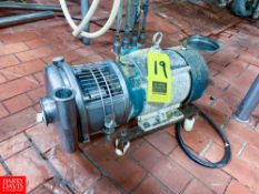 Tri Clover 5 Hp. Centrifugal Pump Model 2C1AMD18T-S, With S/S Head Clamp Type Rigging Fee: $75