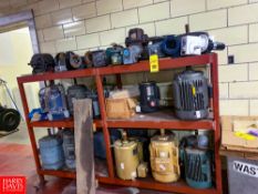 Shelf Of Motors, Gear Boxes and Shelf Rigging Fee: $875