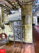 S/S Flowveter Station 18 port with Jumpers and Air Valves, Controls Rigging Fee: $200