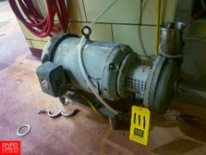 Fristam 15 Hp.Centrifugal Pump Model FT401-205,and S/S Clamp Type Head, 3''Inlet/Outlet Rigging Fee:
