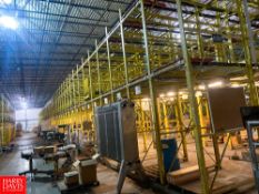 Sections Drive in Racking, 3 Tier, 3 Deep, With Slide Rail System. **MAY BE REMOVED BY THE BUYER