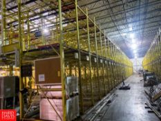 Sections Drive in Racking, 3 Tier, 3 Deep, With Slide Rail System **MAY BE REMOVED BY THE BUYER