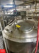 Cherry Burrell 2,000 Gallon S/S Dome Top Processor , Model EPDA, S/N, 2000-67-1407 Rigging Fee: $