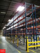 Sections of Pallet Racking to Include: (16) 18' Uprights, (84) 8' Horizontals, with Metal Decking