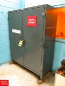 Strong Hold Heavy Duty Metal 2-Door Vertical Storage Cabinet with Contents to Include: Roller