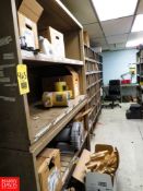 Sections of Metal Shelving with Contents to Include: Assorted Motors, Pumps, Diaphragm Valves,