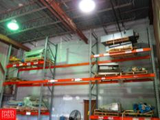 Sections of Pallet Racking (4) 14' Uprights, (15) 8' Horizontals, with Contents to Include: Assorted