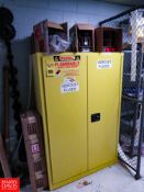 Securall, Flammable Liquid Storage Cabinet with Contents to Include: Video Jet Solvent, Ink, Make Up