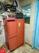 Metal Storage Cabinet with Assorted Machinery Parts Rigging Fee: $200