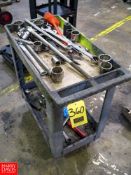 Plastic Mobile Cart with Assorted Hand Tools Rigging Fee: $80