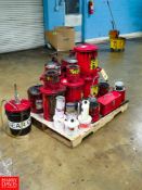 Pallet of Assorted Just Rite Waste Cans Rigging Fee: $80