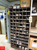 Sections of Metal Shelving with Contents to Include: Assorted Bearings, Lovejoy Couplings