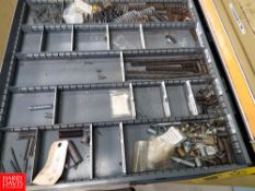 Contents of Vidmar Cabinet to Include: Springs, Lovejoy Couplings, Sheaves, Pneumatic Cylinders,