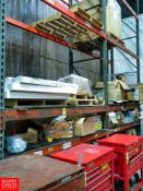 Contents of Pallet Racking to Include: Assorted Wire, Flourescent Light Ballasts, Switches Rigging