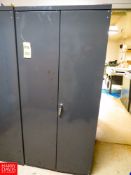 Metal 2-Door Vertical Storage Cabinet with Contents to Include: Bearings, Brass Sleeves, Hardware