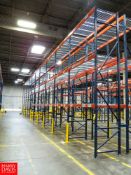 Sections of Pallet Racking to Include: (22) 18' Uprights, (120) 8' Horizontals, with Metal Decking