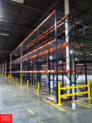 Sections of Pallet Racking to Include: (16) 18' Uprights, (84) 8' Horizontals, with Metal Decking